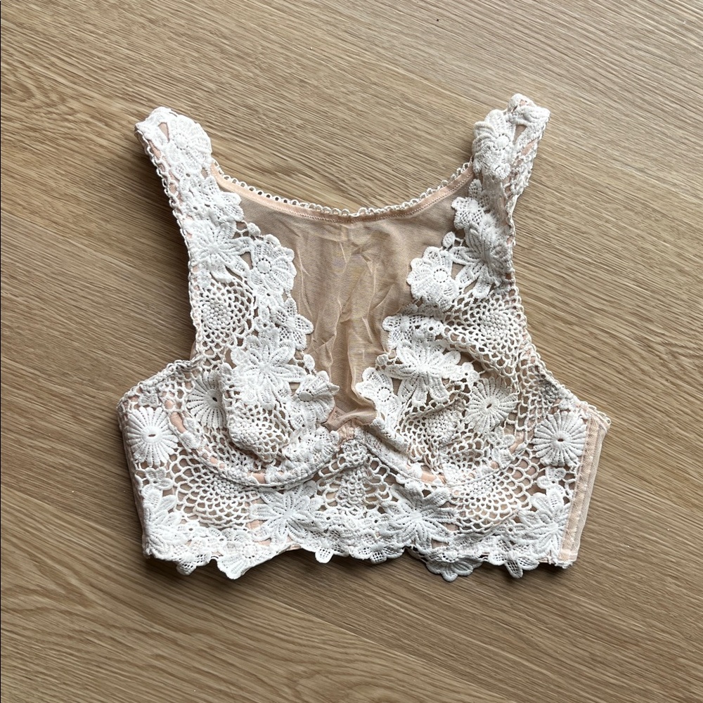 Victoria Secret Dream Angels White Lace Bralette
